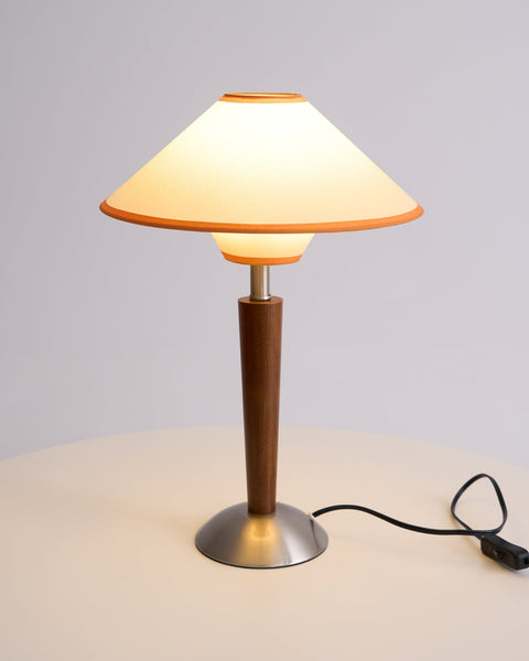 Talonwood Table Lamp with Wood Base and Fabric Shade