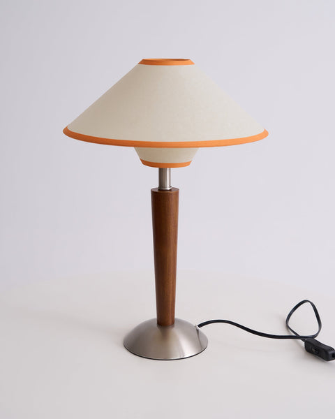 Talonwood Table Lamp with Wood Base and Fabric Shade
