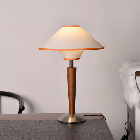 Talonwood Table Lamp with Wood Base and Fabric Shade
