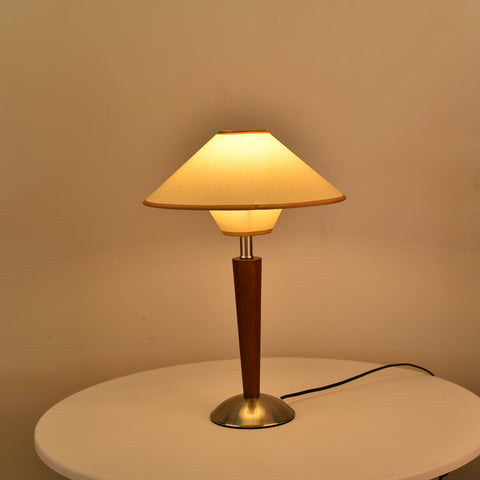 Talonwood Table Lamp with Wood Base and Fabric Shade