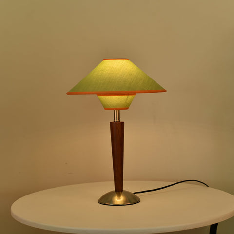 Talonwood Table Lamp with Wood Base and Fabric Shade