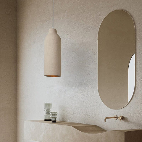 Terracotta Pendant Lighting Handcrafted Warm LED Hanging Lights