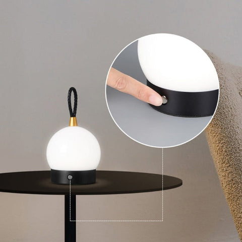 Cordless LED Globe Lamp with Carry Loop, Touch Dimming and USB Charge