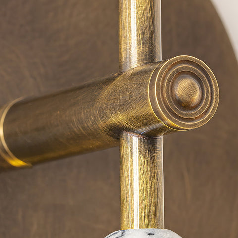 Toam Wall Lamp with Marble Beads and Antique Brass Frame