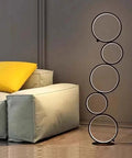 Five-Ring LED Floor Lamp with Touch Control — product view
