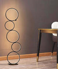 Five-Ring LED Floor Lamp with Touch Control — product view