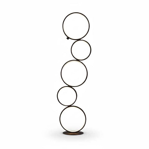 Five-Ring LED Floor Lamp with Touch Control — product view