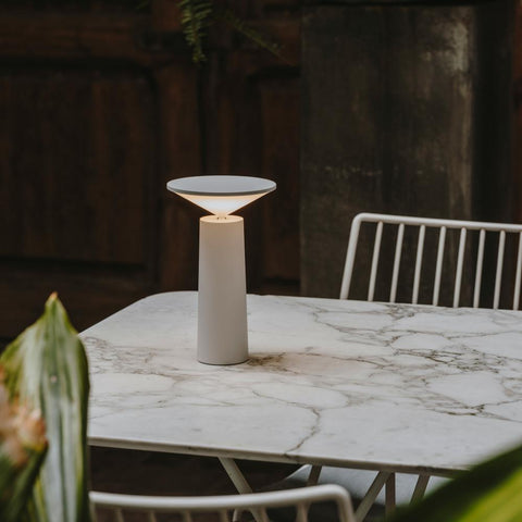Minimalist Rechargeable LED Table Lamp with 360° Rotating Head and Dimmable Light