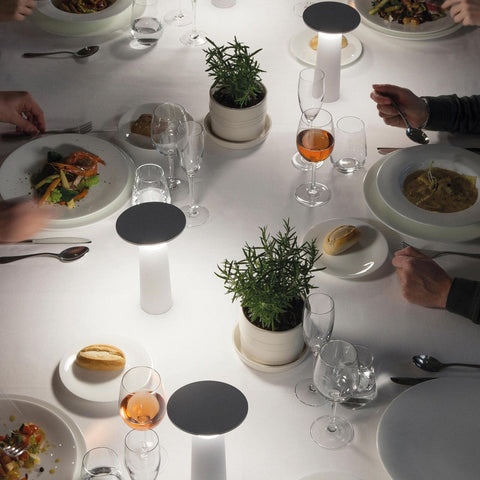 Minimalist Rechargeable LED Table Lamp with 360° Rotating Head and Dimmable Light