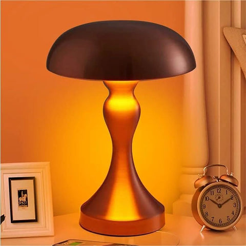 Modern Rechargeable Metal Table Lamp with Touch Control for Bedroom and Desk