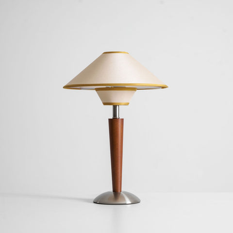 Talonwood Table Lamp with Wood Base and Fabric Shade