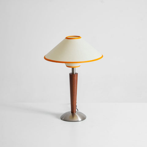 Talonwood Table Lamp with Wood Base and Fabric Shade