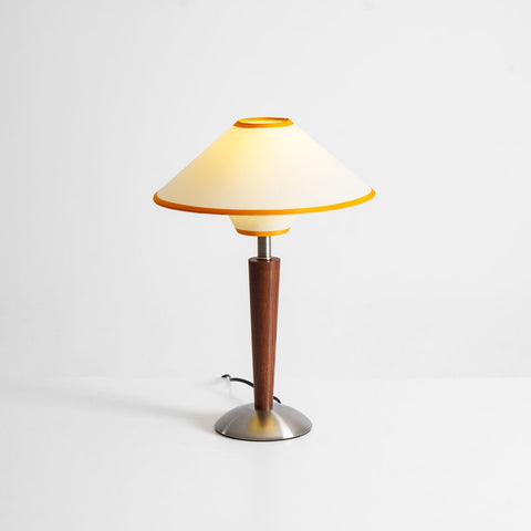 Talonwood Table Lamp with Wood Base and Fabric Shade