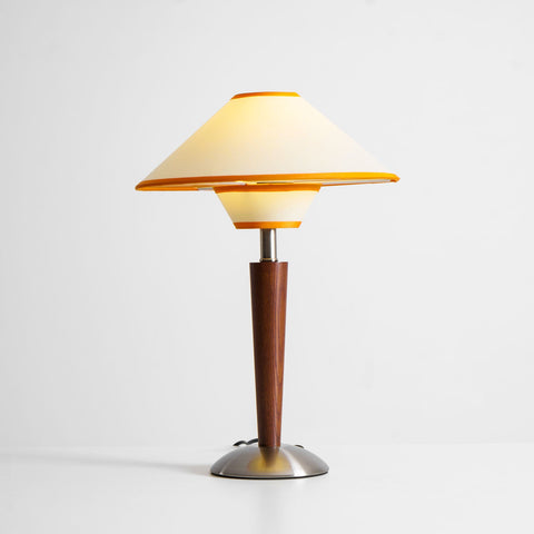 Talonwood Table Lamp with Wood Base and Fabric Shade