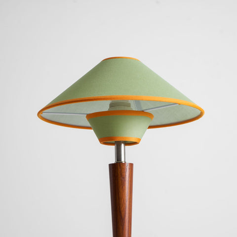 Talonwood Table Lamp with Wood Base and Fabric Shade