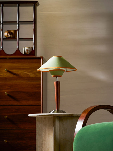Talonwood Table Lamp with Wood Base and Fabric Shade