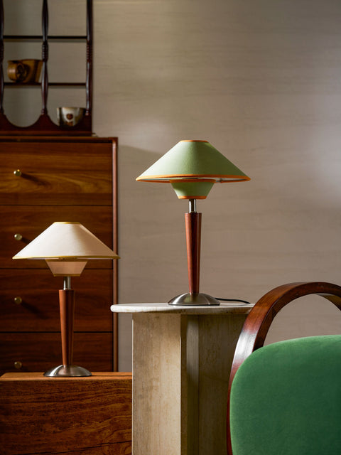 Talonwood Table Lamp with Wood Base and Fabric Shade