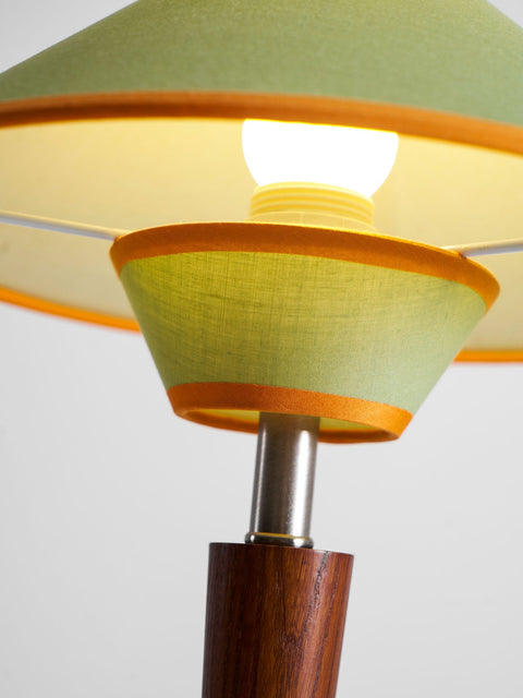 Talonwood Table Lamp with Wood Base and Fabric Shade