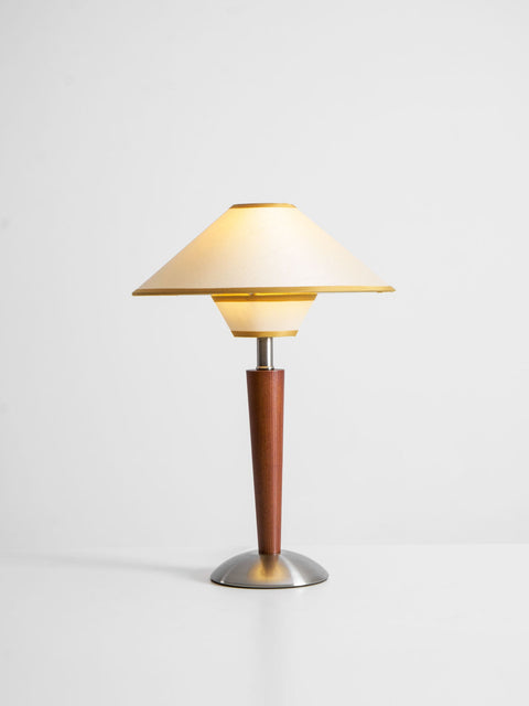 Talonwood Table Lamp with Wood Base and Fabric Shade