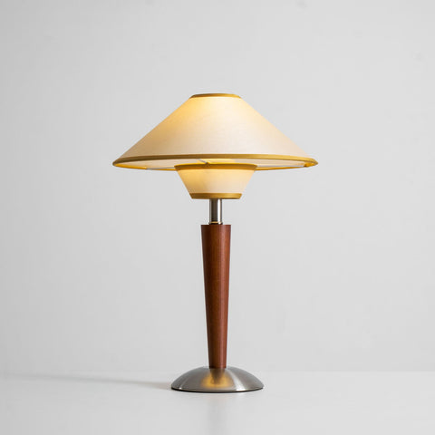 Talonwood Table Lamp with Wood Base and Fabric Shade