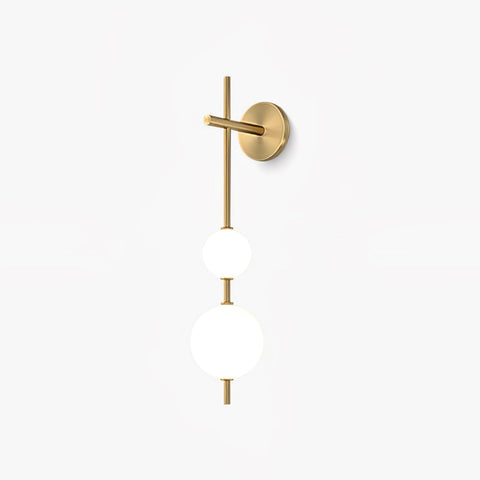 Vertical Globe Wall Lamp with Stacked Glass Shades