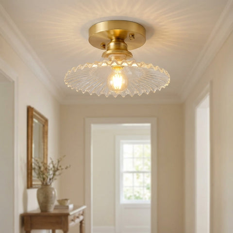 Vintage Flower Table Lamp with Decorative Petal Shade