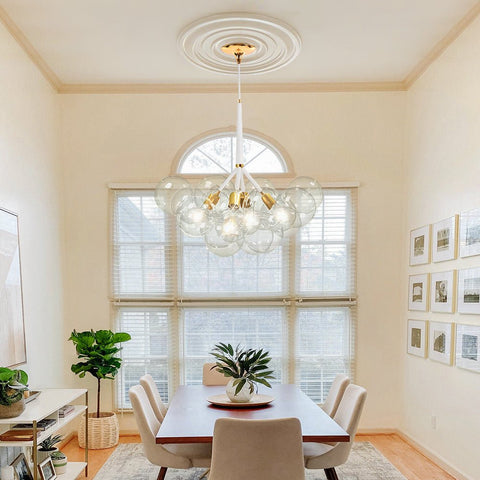 Glass Bubble Chandelier with Clustered Globes
