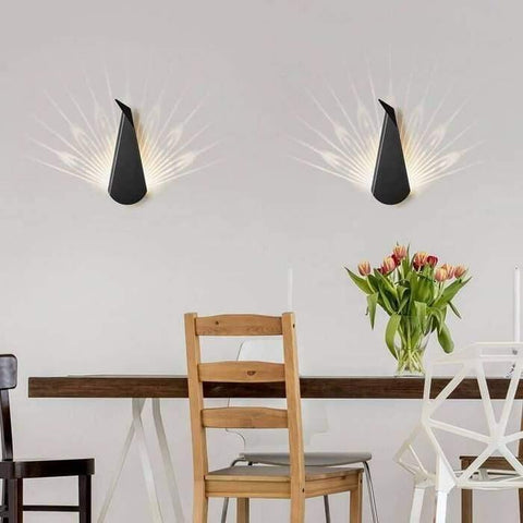 Modern Sculptural LED Wall Lamp with Aluminium Body and Warm 3000K Lighting