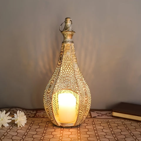 Moroccan Metal Lantern Table Lamp