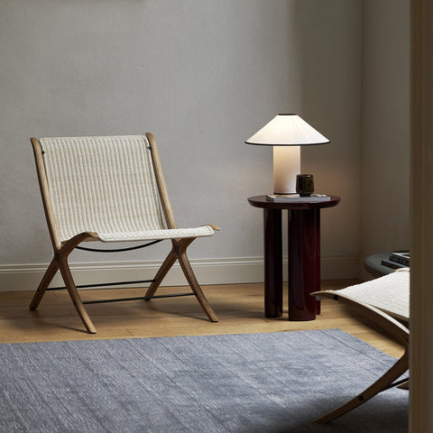 Fabric Shade Table Lamp with Minimalist Cylindrical Base for Indoor Spaces