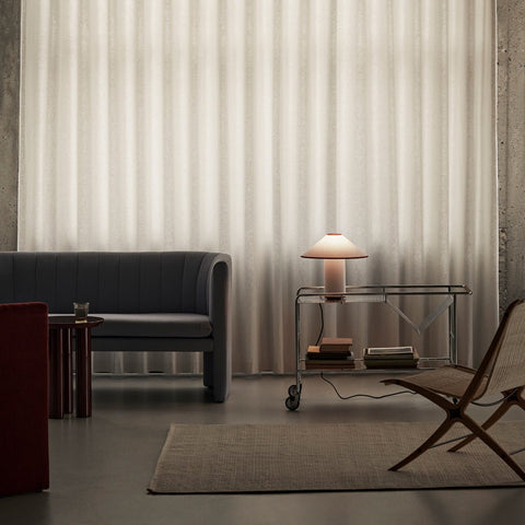 Fabric Shade Table Lamp with Minimalist Cylindrical Base for Indoor Spaces