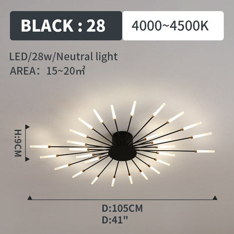 Starburst Multi-Arm LED Ceiling Light