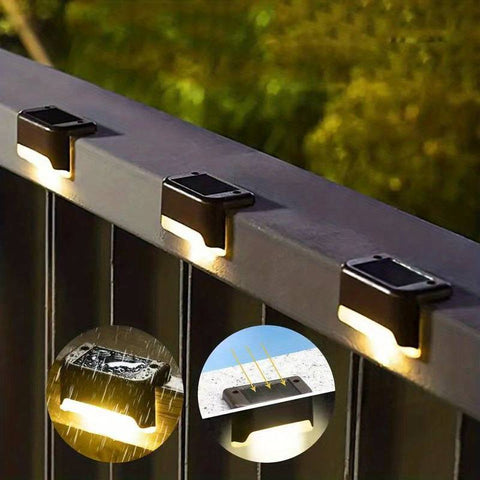 Solar-Powered LED Outdoor Wall Light with Automatic Dusk-to-Dawn Sensor