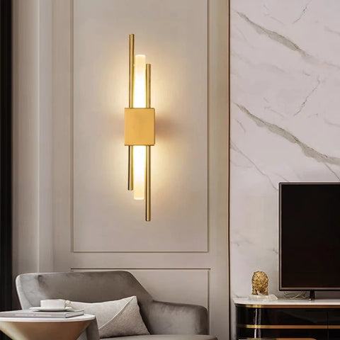 Modern LED Wall Sconce with Staggered Rod Design