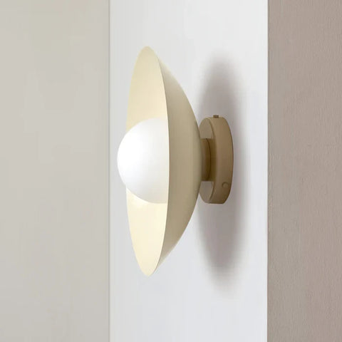 Metal Flush-Mount Ceiling Light with Wide Round Shade