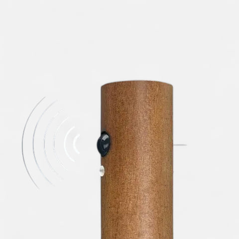 Motion-Activated Wooden Wall Lamp – Rechargeable LED Night Light