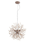 Wood Bead Starburst Pendant Light with Multiple Bulbs — product view