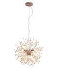 Wood Bead Starburst Pendant Light with Multiple Bulbs — product view
