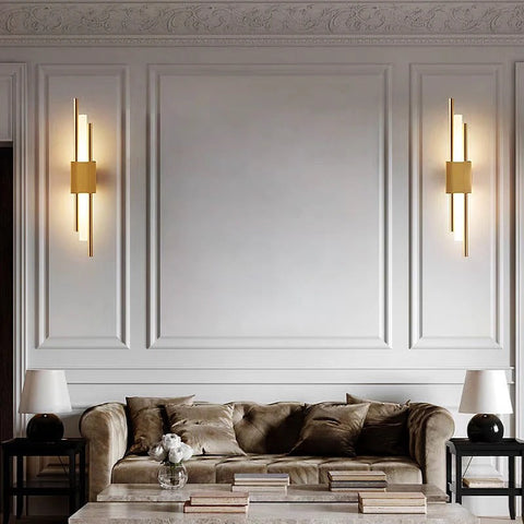 Modern LED Wall Sconce with Staggered Rod Design