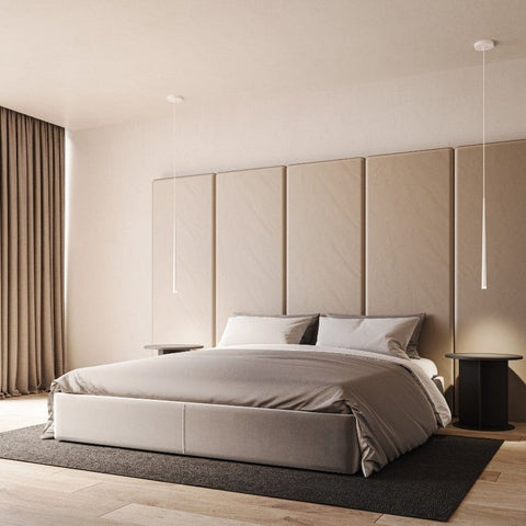 Slim Tapered LED Pendant Light with Metal Body and Minimalist Modern Design