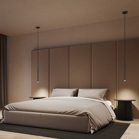 Slim Tapered LED Pendant Light with Metal Body and Minimalist Modern Design