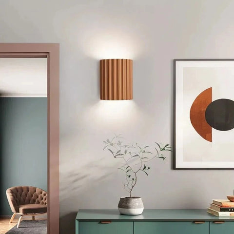 Modern Resin LED Wall Light with Sculpted Design for Indoor Ambient Lighting