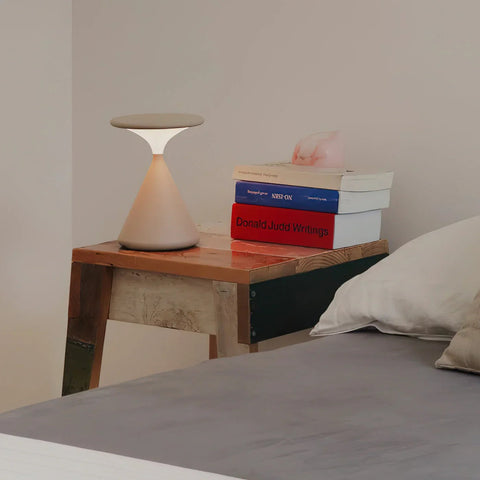 Modern Cordless LED Hourglass Table Lamp with Rechargeable Battery
