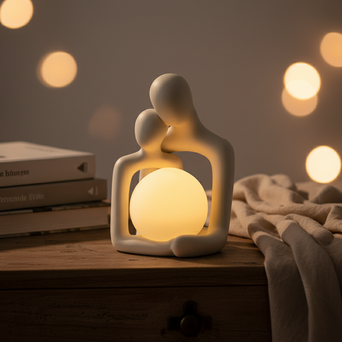 Sculptural Ceramic Table Lamp for Ambient Room Lighting