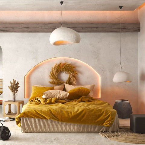 Sculpted Bouclé Pendant Ceiling Light