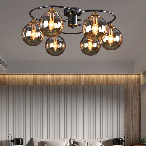 Classic LED Ceiling Light with Tinted Glass Finishes
