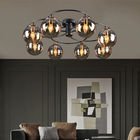 Classic LED Ceiling Light with Tinted Glass Finishes