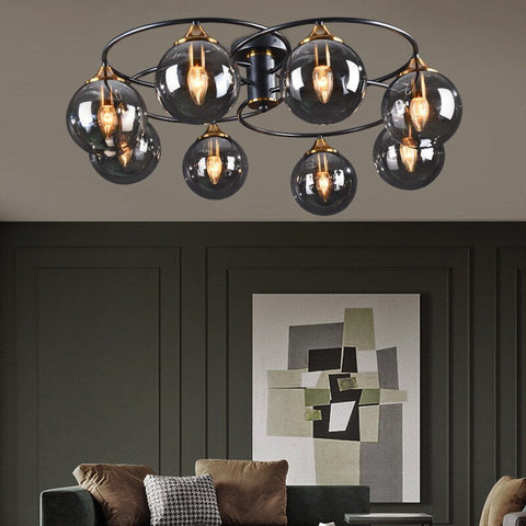 Classic LED Ceiling Light with Tinted Glass Finishes