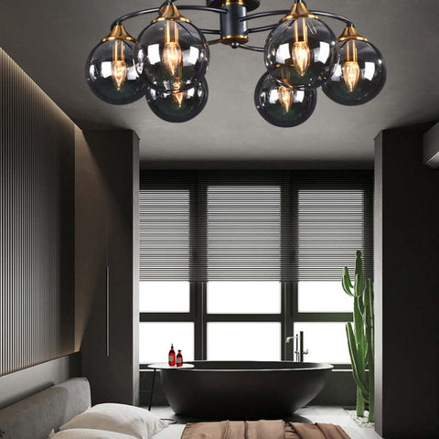 Classic LED Ceiling Light with Tinted Glass Finishes