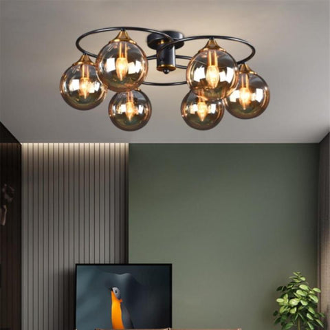 Classic LED Ceiling Light with Tinted Glass Finishes